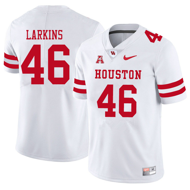 Men #46 Melvin Larkins Houston Cougars College Football Jerseys Sale-White - Click Image to Close